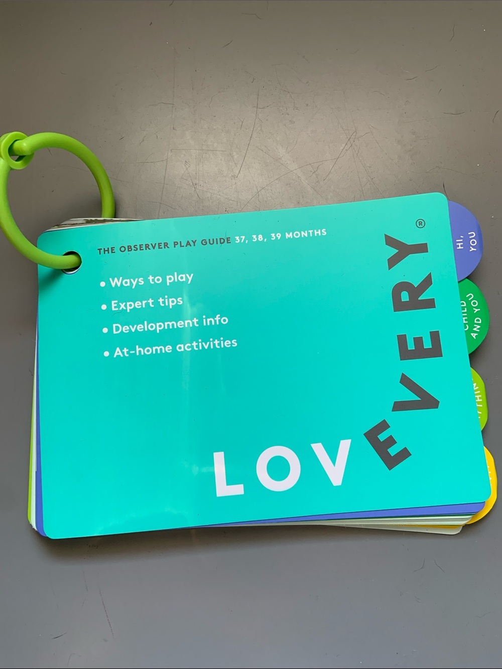 Lovevery Teal Observer Play Guide — Development Cards for Toddlers